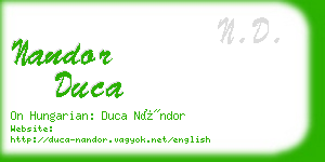 nandor duca business card